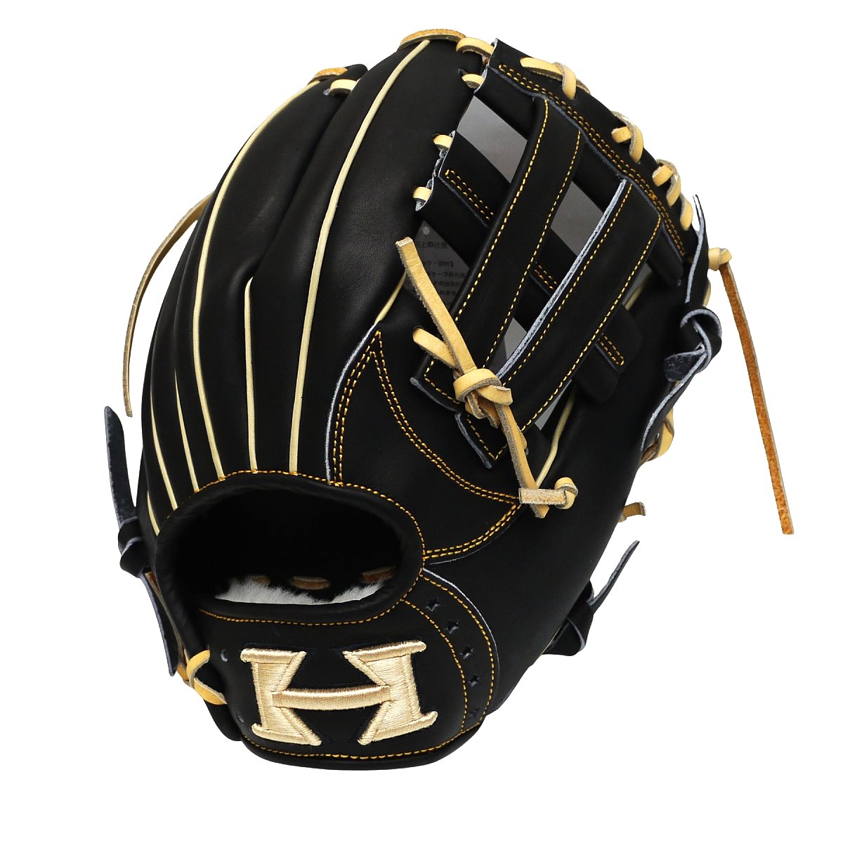 HI-GOLD Pro Japan Steerhide 11.5 inch V Web Infielder Glove - Black/Camel