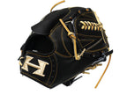 HI-GOLD Pro Japan Steerhide 11.5 inch Pitcher Glove - Black/Camel