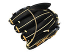 HI-GOLD Pro Japan Steerhide 11.5 inch Pitcher Glove - Black/Camel