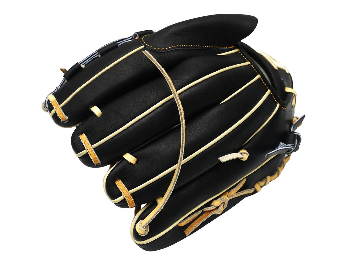 HI-GOLD Pro Japan Steerhide 11.5 inch Pitcher Glove - Black/Camel