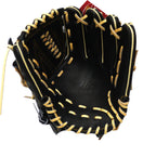 HI-GOLD Pro Japan Steerhide 11.5 inch Pitcher Glove - Black/Camel