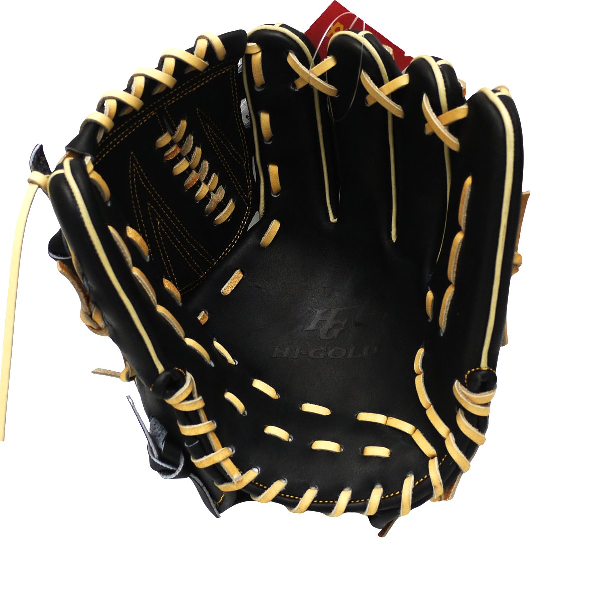 HI-GOLD Pro Japan Steerhide 11.5 inch Pitcher Glove - Black/Camel