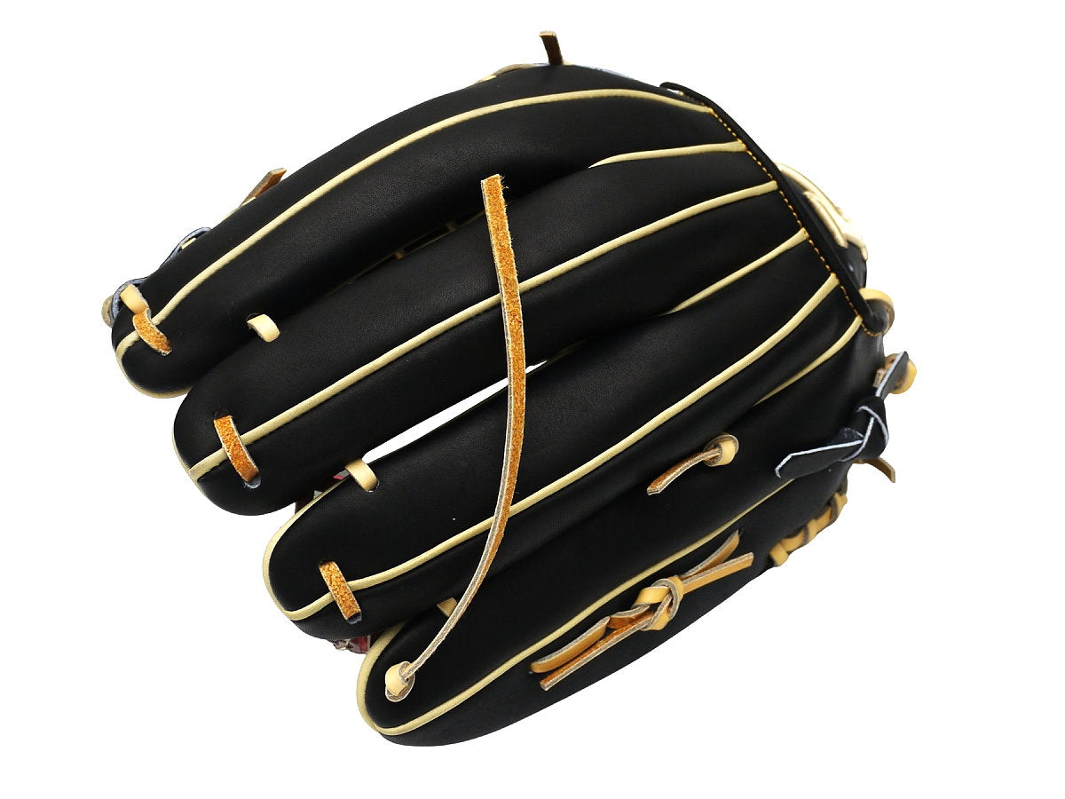 HI-GOLD Pro Japan Steerhide 12.5 inch Outfielder Glove - Black/Camel