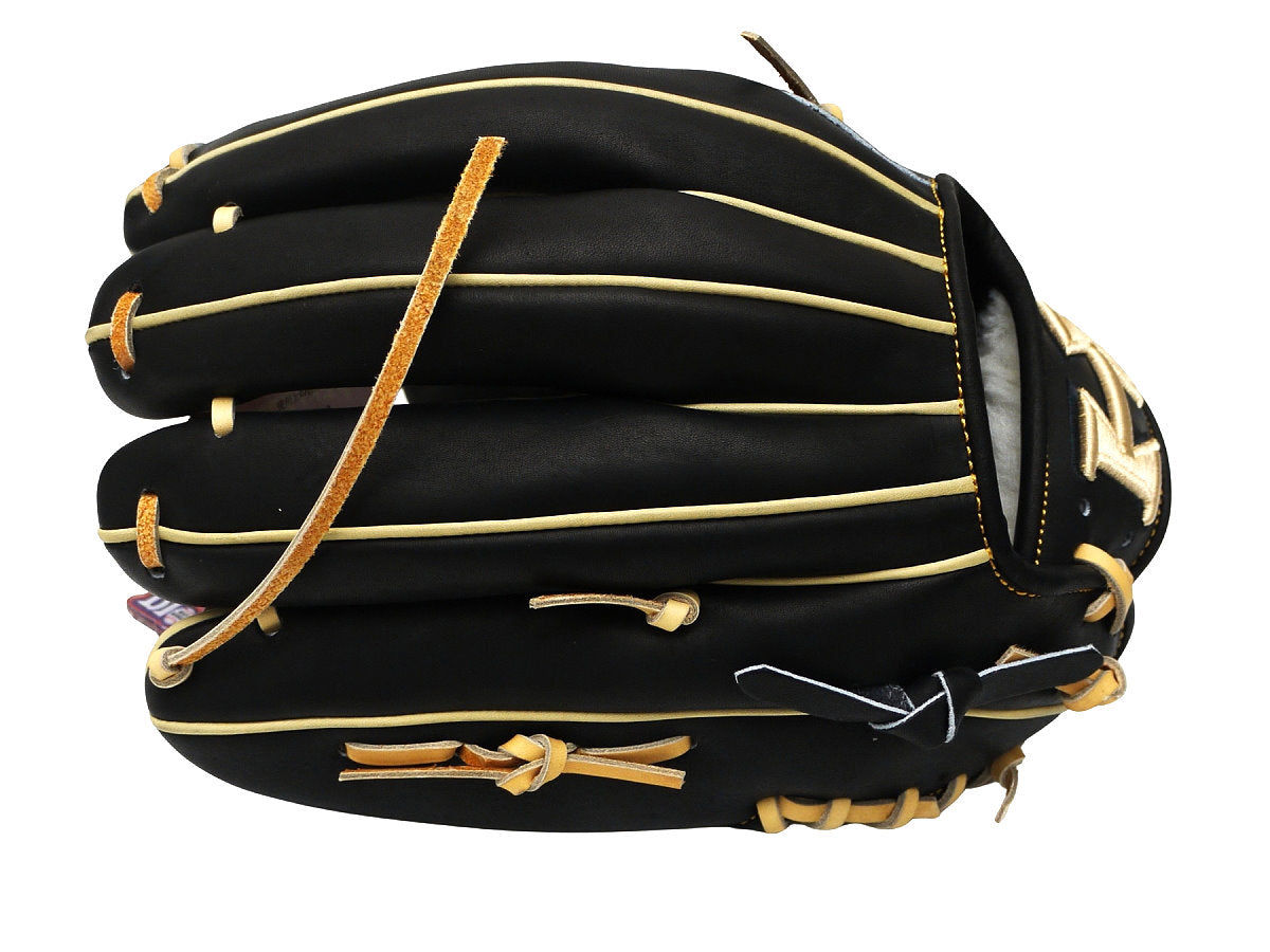 HI-GOLD Pro Japan Steerhide 12.5 inch Outfielder Glove - Black/Camel