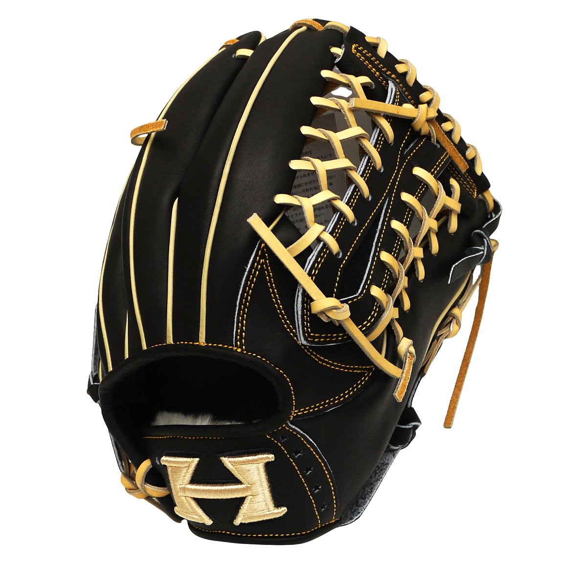 HI-GOLD Pro Japan Steerhide 12.5 inch Outfielder Glove - Black/Camel