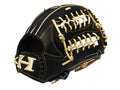 HI-GOLD Pro Japan Steerhide 12.75 inch Outfielder Glove - Black/Camel
