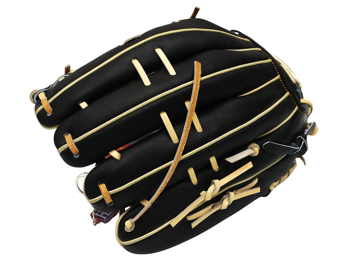 HI-GOLD Pro Japan Steerhide 12.75 inch Outfielder Glove - Black/Camel