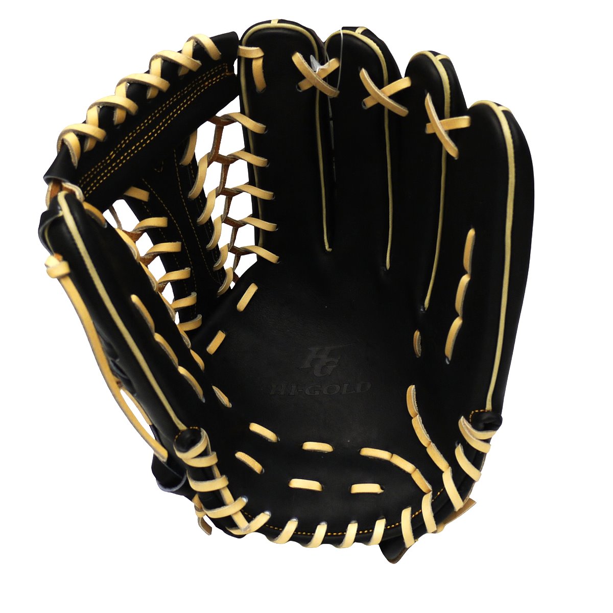 HI-GOLD Pro Japan Steerhide 12.75 inch Outfielder Glove - Black/Camel