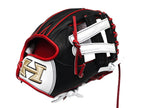 HI-GOLD Pro Model Japan Steerhide 11.5 inch Infielder Glove - Black/Red