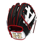 HI-GOLD Pro Model Japan Steerhide 11.5 inch Infielder Glove - Black/Red