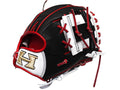 HI-GOLD Pro Model Japan Steerhide 11.75 inch Infielder Glove - Black/Red