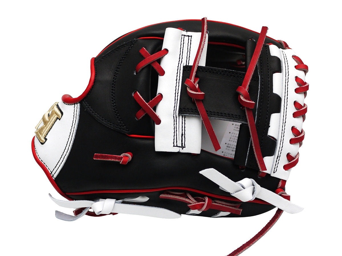 HI-GOLD Pro Model Japan Steerhide 11.75 inch Infielder Glove - Black/Red