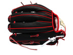 HI-GOLD Pro Model Japan Steerhide 11.75 inch Infielder Glove - Black/Red