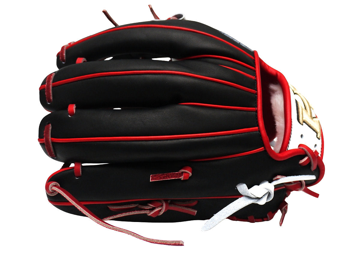 HI-GOLD Pro Model Japan Steerhide 11.75 inch Infielder Glove - Black/Red