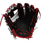 HI-GOLD Pro Model Japan Steerhide 11.75 inch Infielder Glove - Black/Red