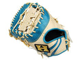 HI-GOLD Pro Order 12.5 inch Left Hand Throw First Base Mitt - Beige/Lake Green #1