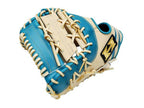 HI-GOLD Pro Order 12.5 inch Left Hand Throw First Base Mitt - Beige/Lake Green #2