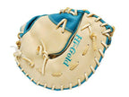 HI-GOLD Pro Order 12.5 inch Left Hand Throw First Base Mitt - Beige/Lake Green #3