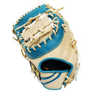 HI-GOLD Pro Order 12.5 inch Left Hand Throw First Base Mitt - Beige/Lake Green #6