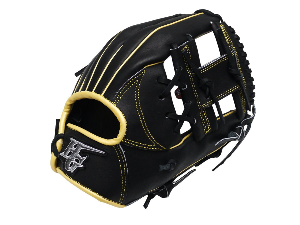 HI-GOLD Japan Steerhide Series 11.75" Infield Baseball Glove - I-Web/Black x Yellow