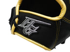 HI-GOLD Japan Steerhide Series 11.75" Infield Baseball Glove - V-Web/Black x Yellow