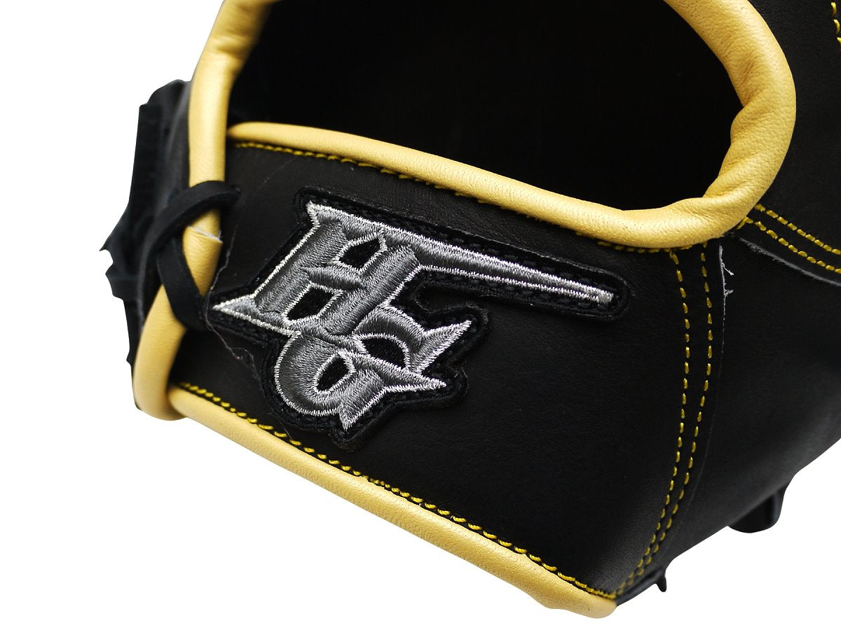 HI-GOLD Japan Steerhide Series 11.75" Infield Baseball Glove - I-Web/Black x Yellow