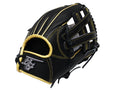 HI-GOLD Japan Steerhide Series 11.75" Infield Baseball Glove - V-Web/Black x Yellow