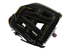 HI-GOLD Japan Steerhide Series 11.75" Infield Baseball Glove - V-Web/Black x Yellow