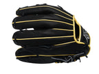 HI-GOLD Japan Steerhide Series 11.75" Infield Baseball Glove - V-Web/Black x Yellow