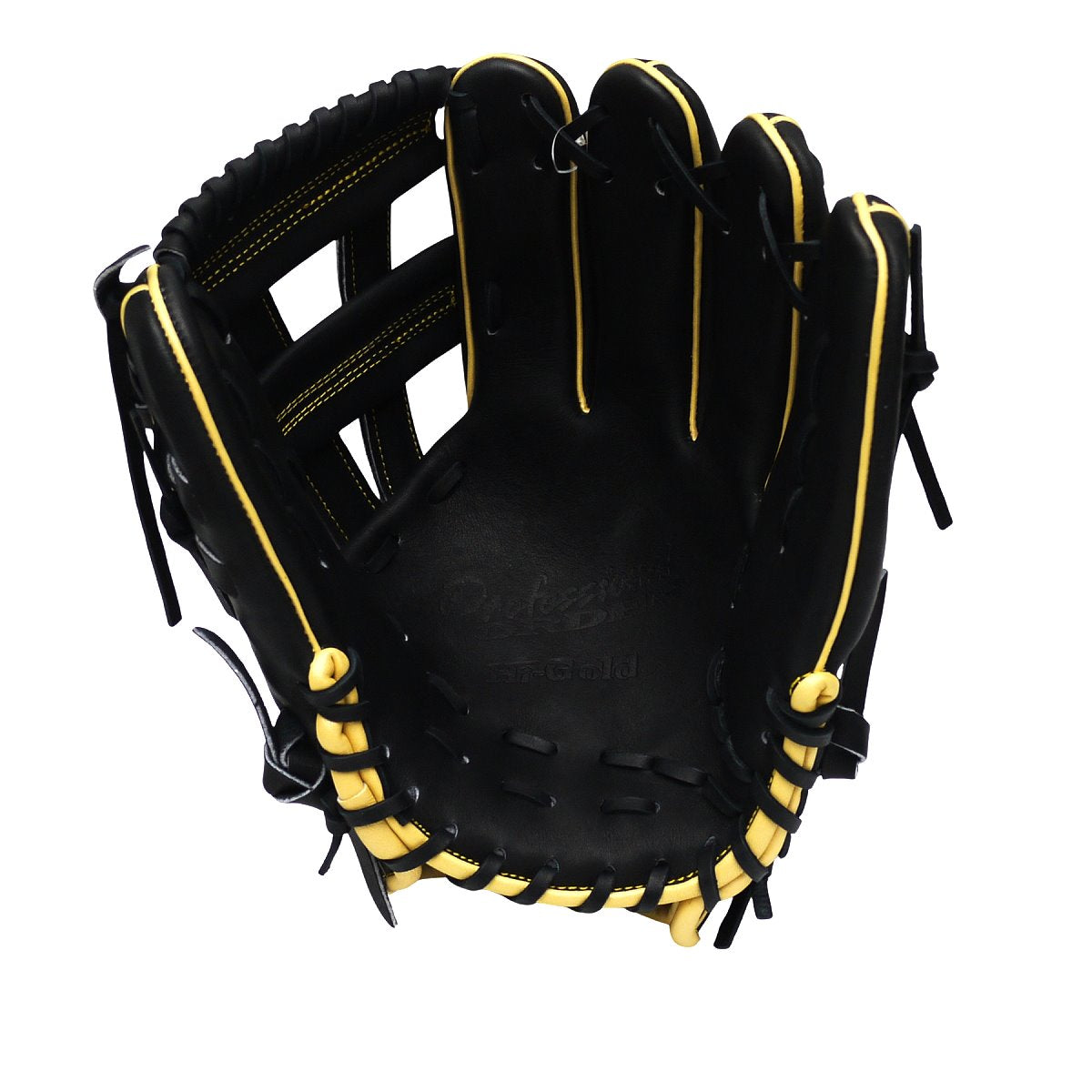 HI-GOLD Japan Steerhide Series 11.75" Infield Baseball Glove - V-Web/Black x Yellow