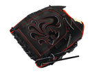HI-GOLD Pro Special Edition Japan Steerhide 12 inch Left Hand Throw Pitcher Glove - Black/Orange-Red