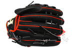 HI-GOLD Pro Special Edition Japan Steerhide 12 inch Left Hand Throw Pitcher Glove - Black/Orange-Red