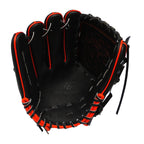 HI-GOLD Pro Special Edition Japan Steerhide 12 inch Left Hand Throw Pitcher Glove - Black/Orange-Red