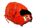 HI-GOLD Pro Special Edition Japan Steerhide 12 inch Left Hand Throw Pitcher Glove - Orange-Red/Black