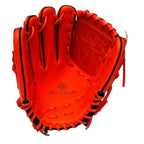 HI-GOLD Pro Special Edition Japan Steerhide 12 inch Left Hand Throw Pitcher Glove - Orange-Red/Black