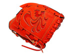 HI-GOLD Pro Special Edition Japan Steerhide 12 inch Pitcher Glove - Orange-Red/Black