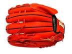 HI-GOLD Pro Special Edition Japan Steerhide 12 inch Pitcher Glove - Orange-Red/Black
