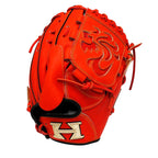 HI-GOLD Pro Special Edition Japan Steerhide 12 inch Pitcher Glove - Orange-Red/Black