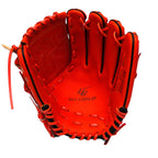 HI-GOLD Pro Special Edition Japan Steerhide 12 inch Pitcher Glove - Orange-Red/Black