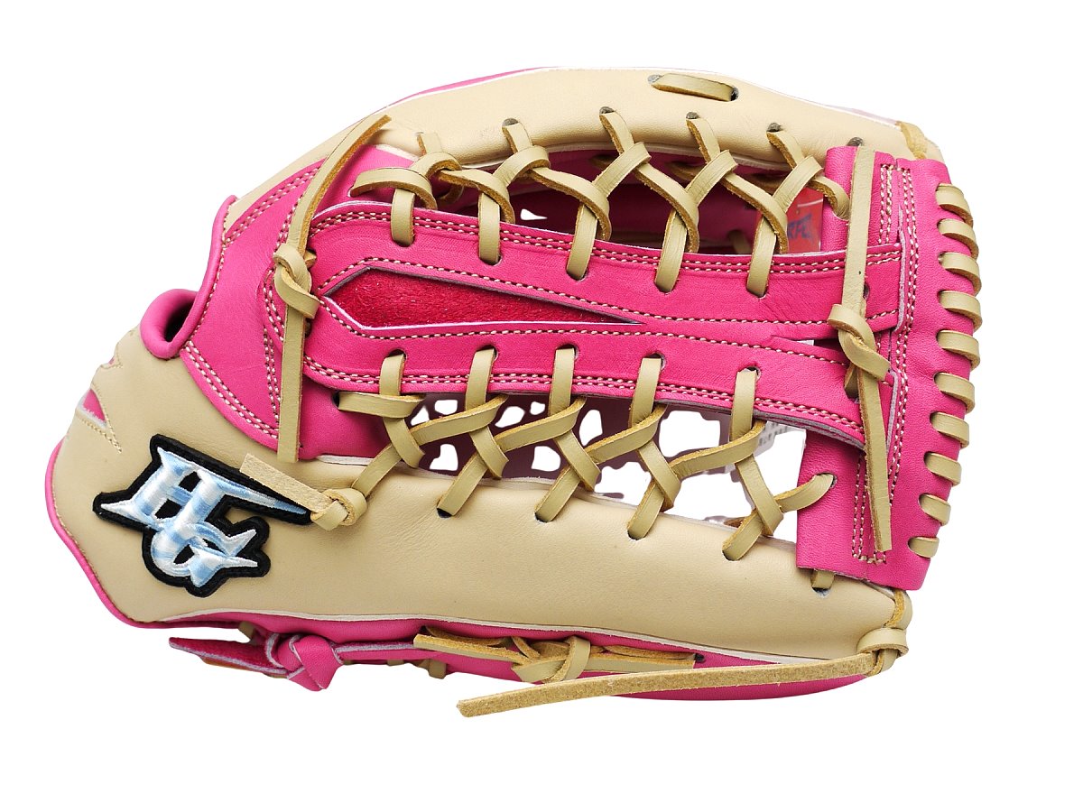 HI-GOLD Special Order 12.75 inch Outfielder Glove - Beige/Pink