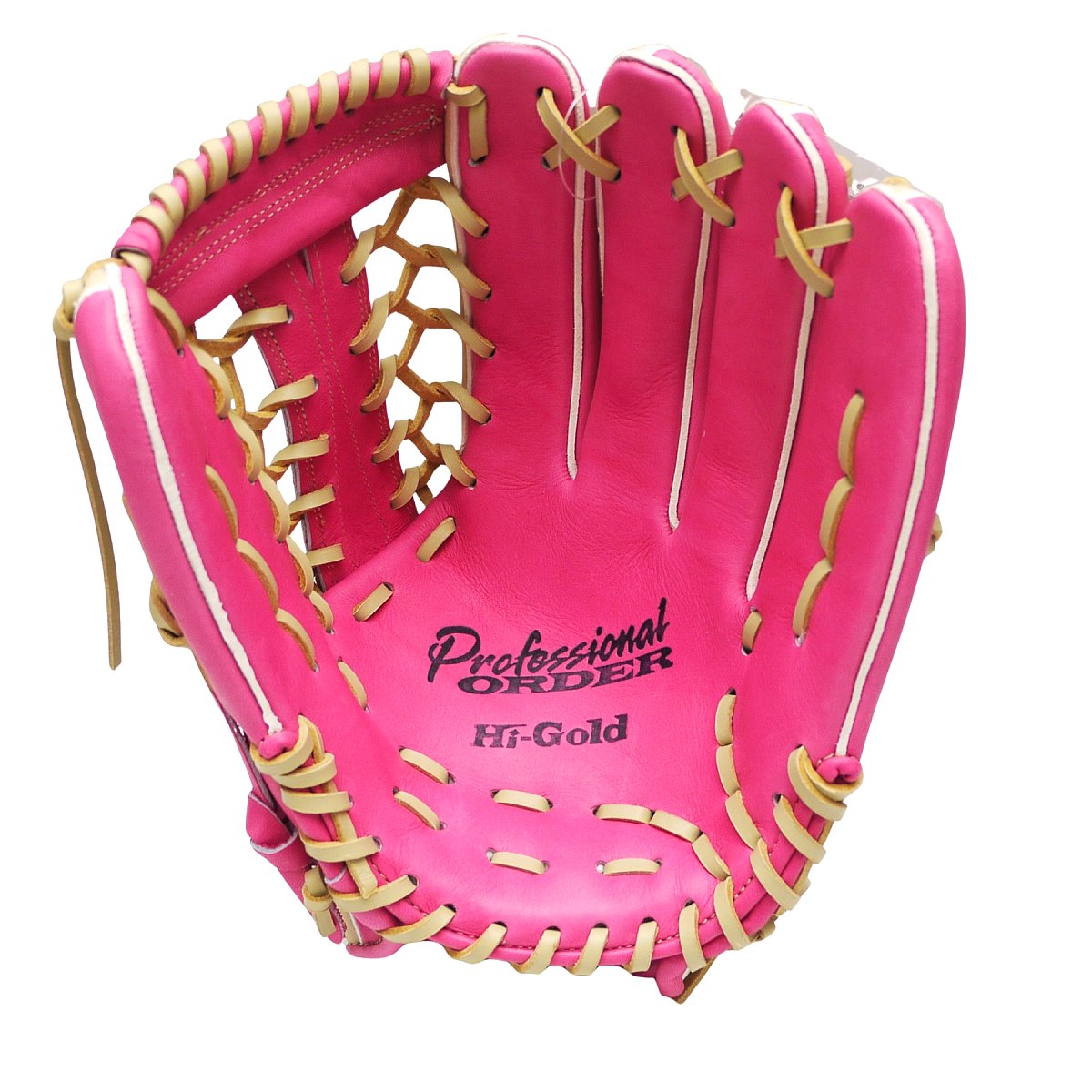 HI-GOLD Special Order 12.75 inch Outfielder Glove - Beige/Pink