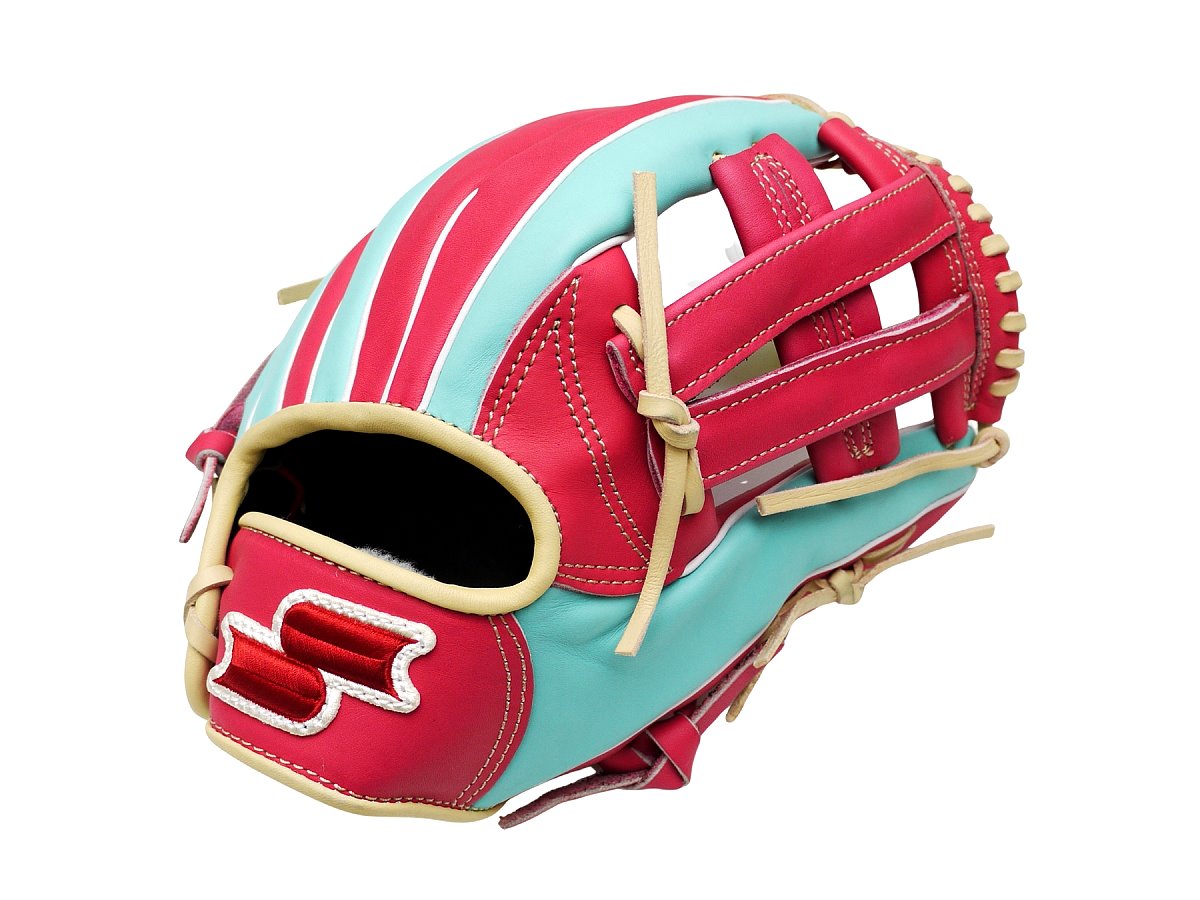 SSK Special Order 11.75 inch Infielder Glove - Lake Green/Hot Pink