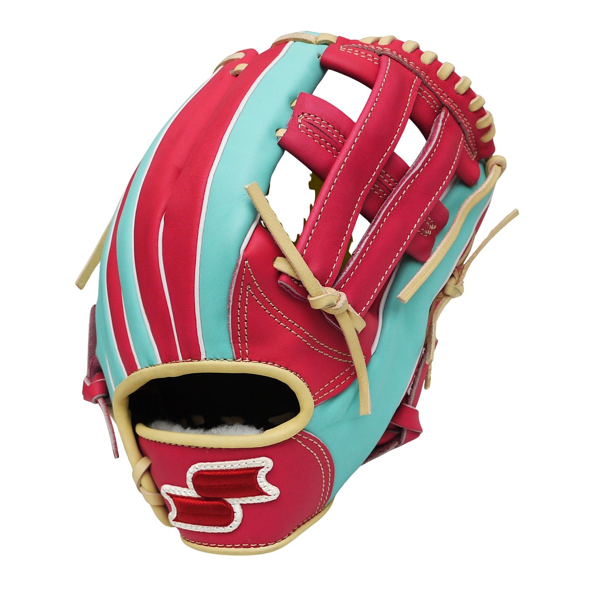 SSK Special Order 11.75 inch Infielder Glove - Lake Green/Hot Pink