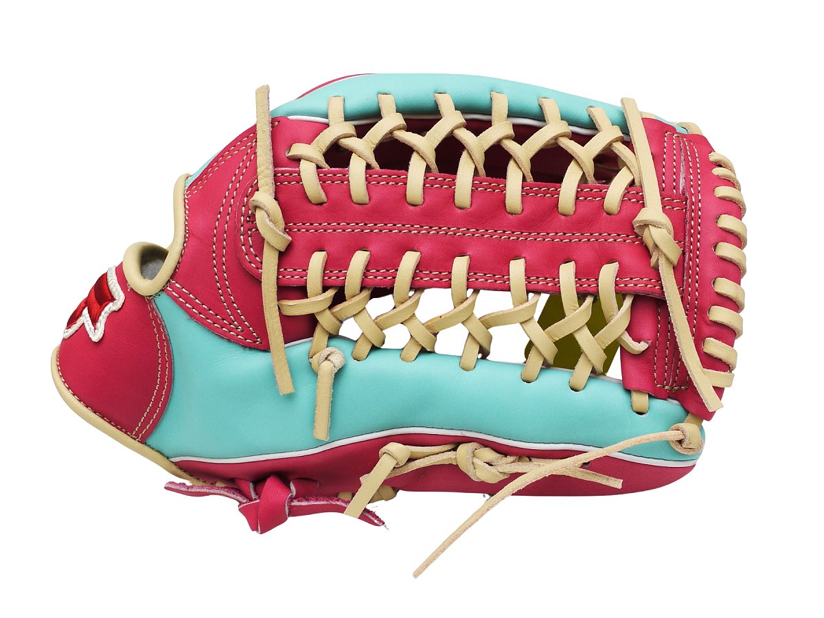 SSK Special Order 12.75 inch Outfielder Glove - Lake Green/Hot Pink