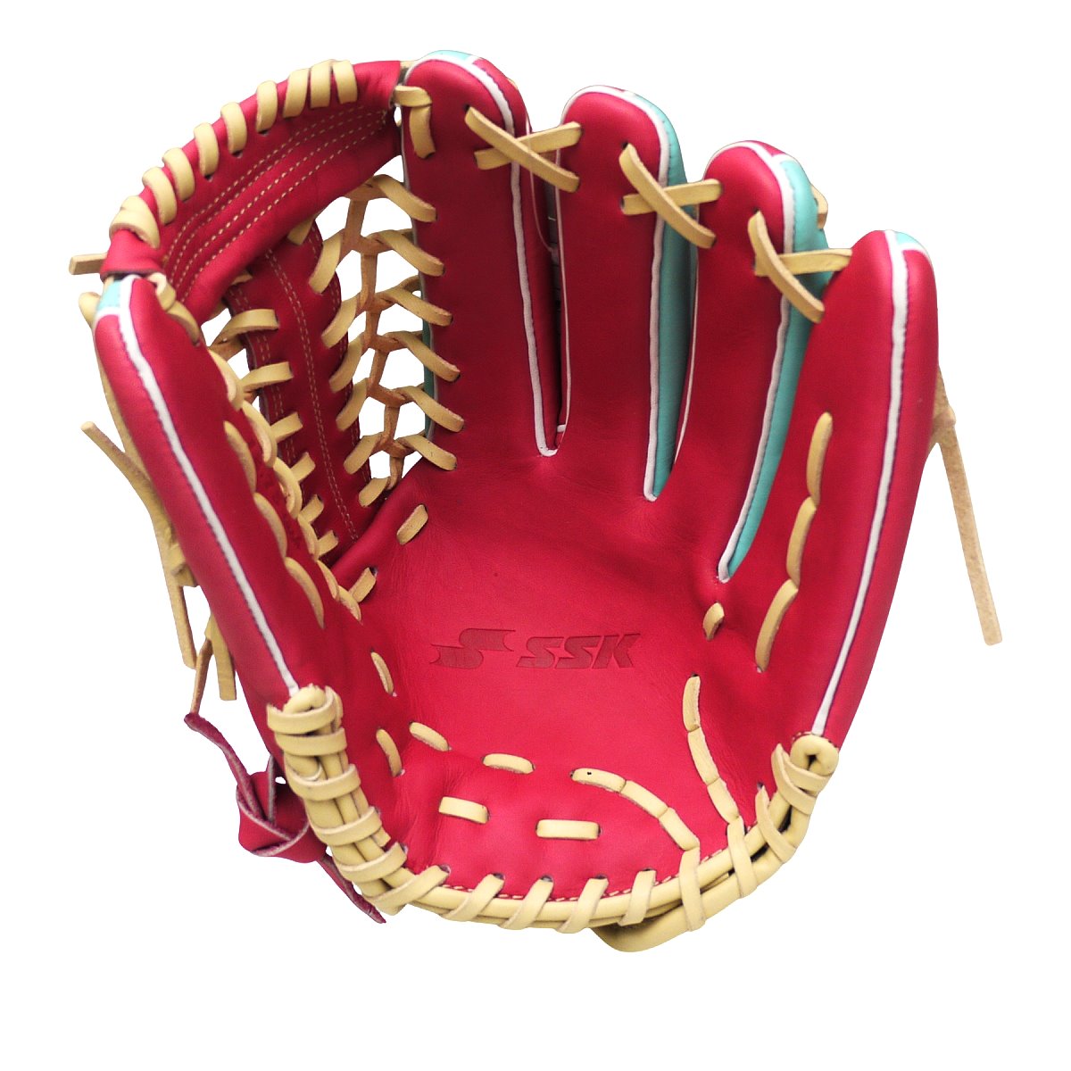 SSK Special Order 12.75 inch Outfielder Glove - Lake Green/Hot Pink