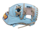 TWB U10 Steer Cowhide 11 inch Infielder Glove - Skyblue/Grey #4