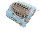 TWB U10 Steer Cowhide 11 inch Outfielder Glove - Skyblue/Grey #2