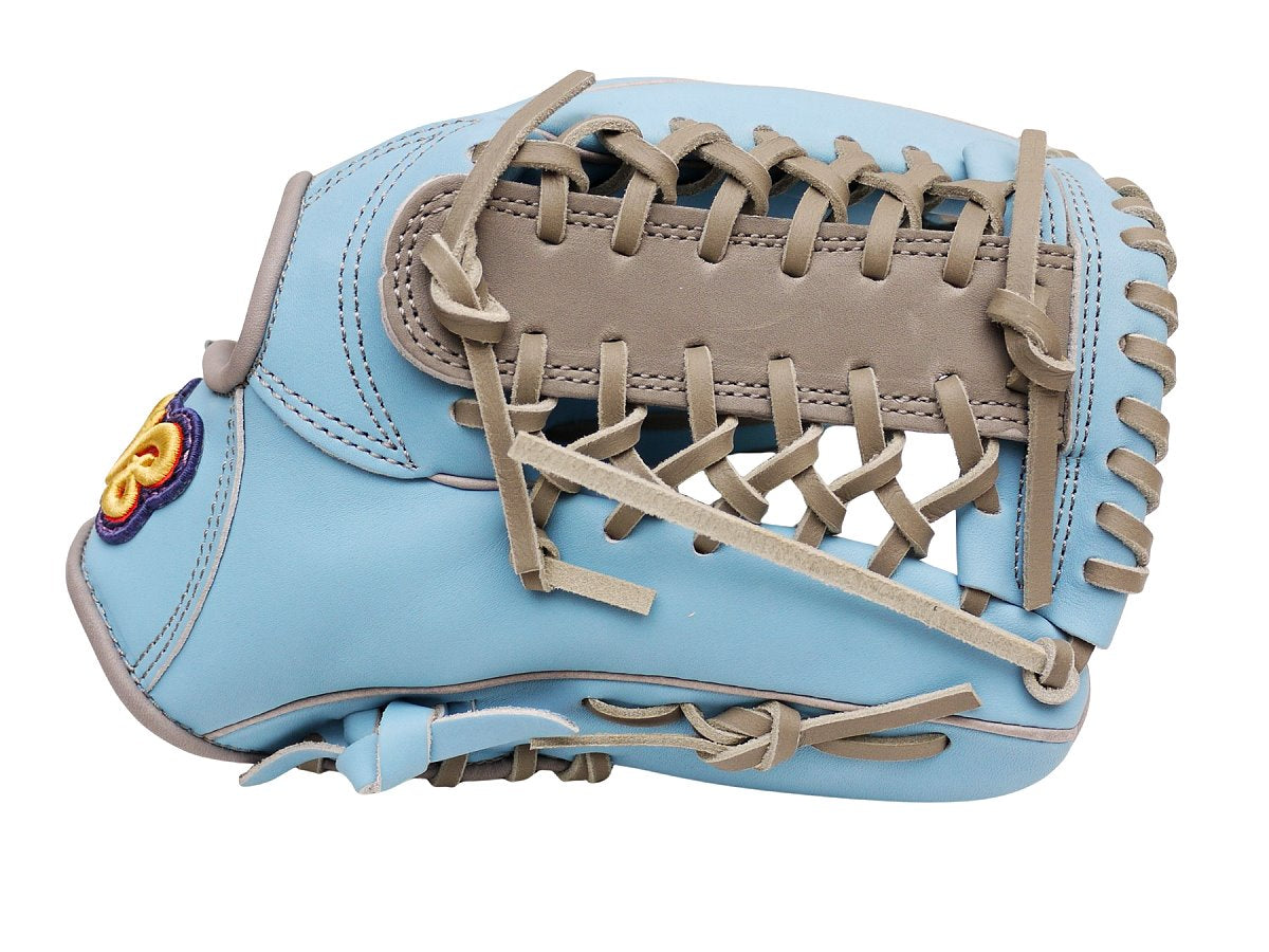 TWB U10 Steer Cowhide 11 inch Outfielder Glove - Skyblue/Grey #4