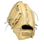 WILSON Japan Staff DUAL Hardball 11.5 inch Left Hand Throw Pitcher Glove - Premium Kip Leather Blonde