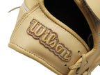 WILSON Japan Staff DUAL Hardball 11.5 inch Left Hand Throw Pitcher Glove - Premium Kip Leather Blonde